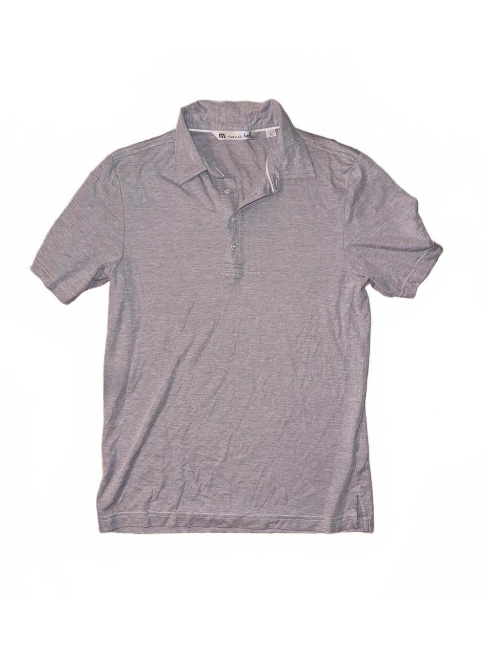 TravisMathew Men’s Small Gray Short Sleeve Golf Polo Shirt